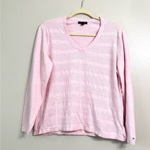 Tommy Hilfiger light pink lightweight sweater 100% Cotton